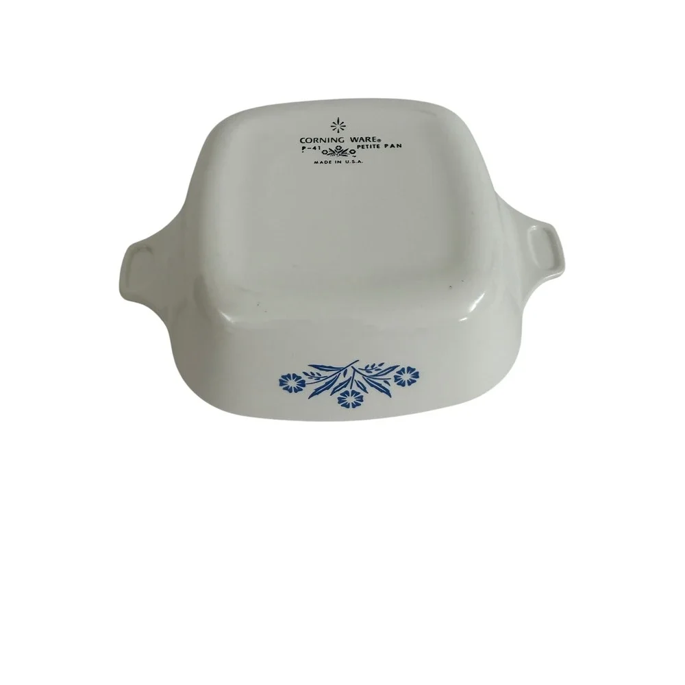 Vintage Corning Ware Blue Cornflower P-41 Petite Pan 1 3/4 Cup Made USA
